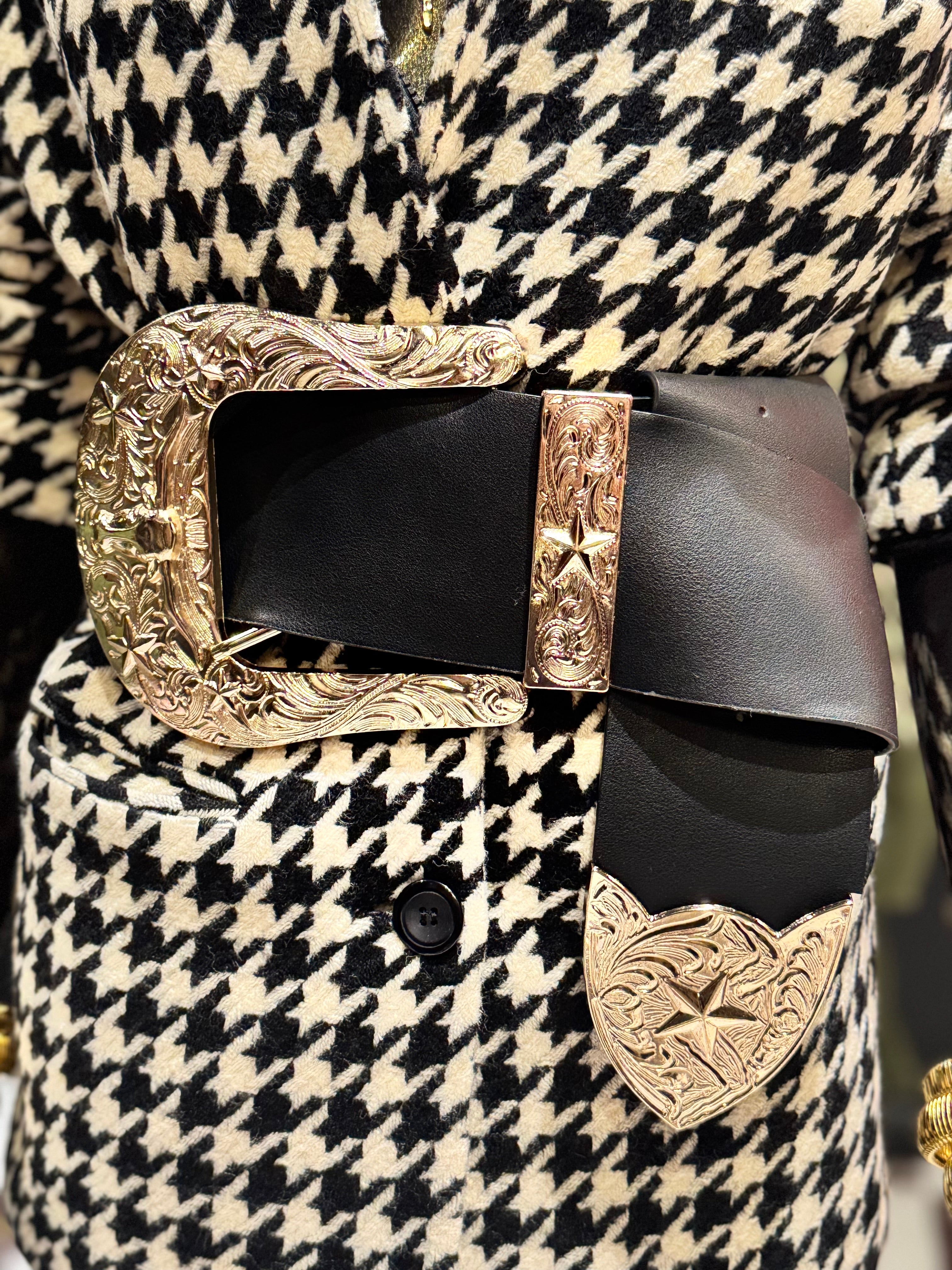 vintage houndstooth blazer