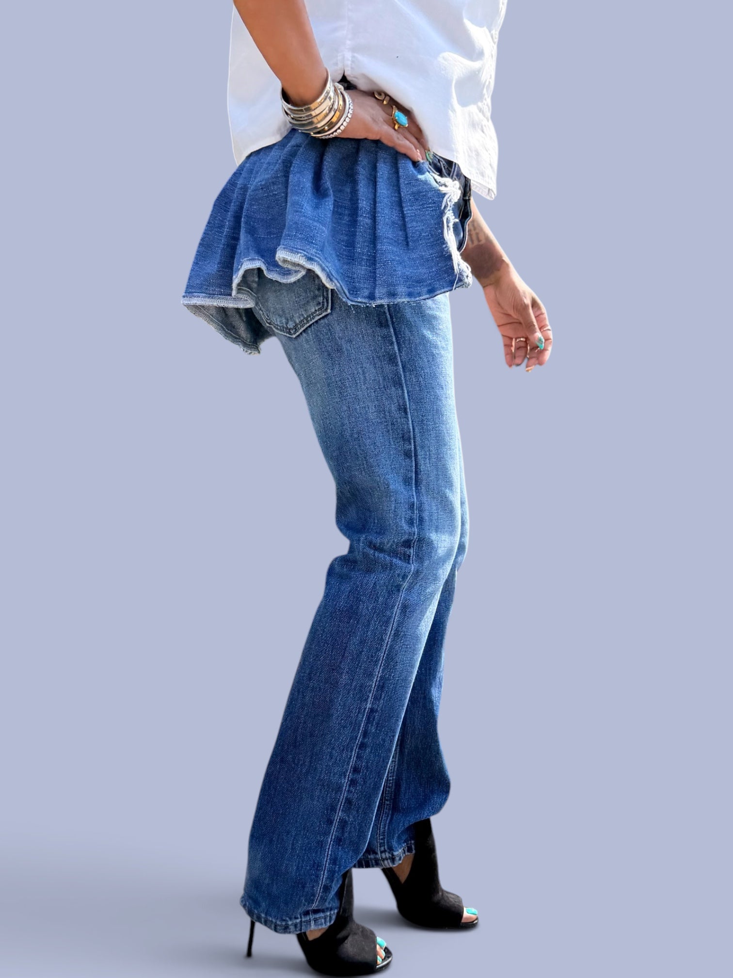 Reworked Peplum Denim