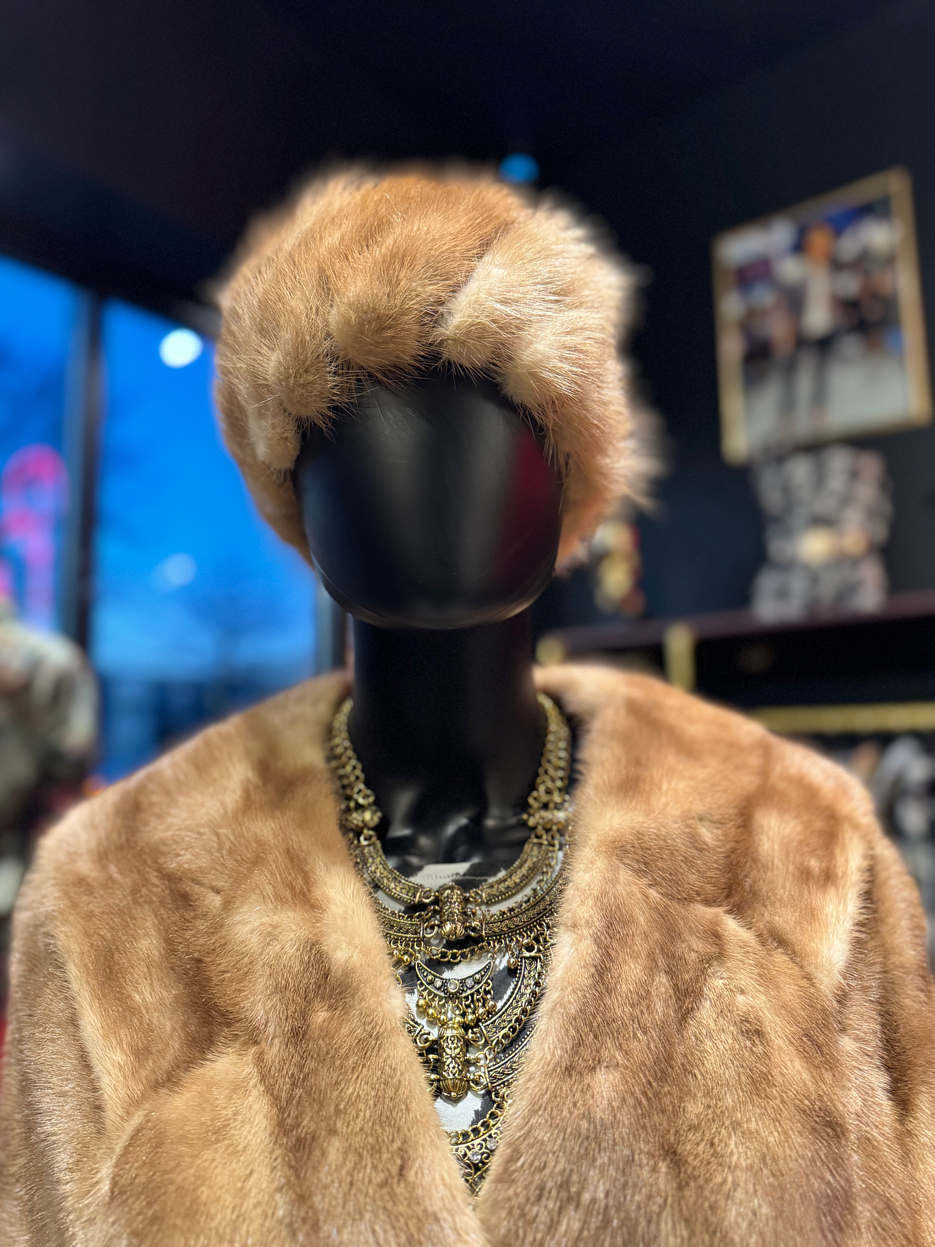 Vintage Mink Pillbox Hat