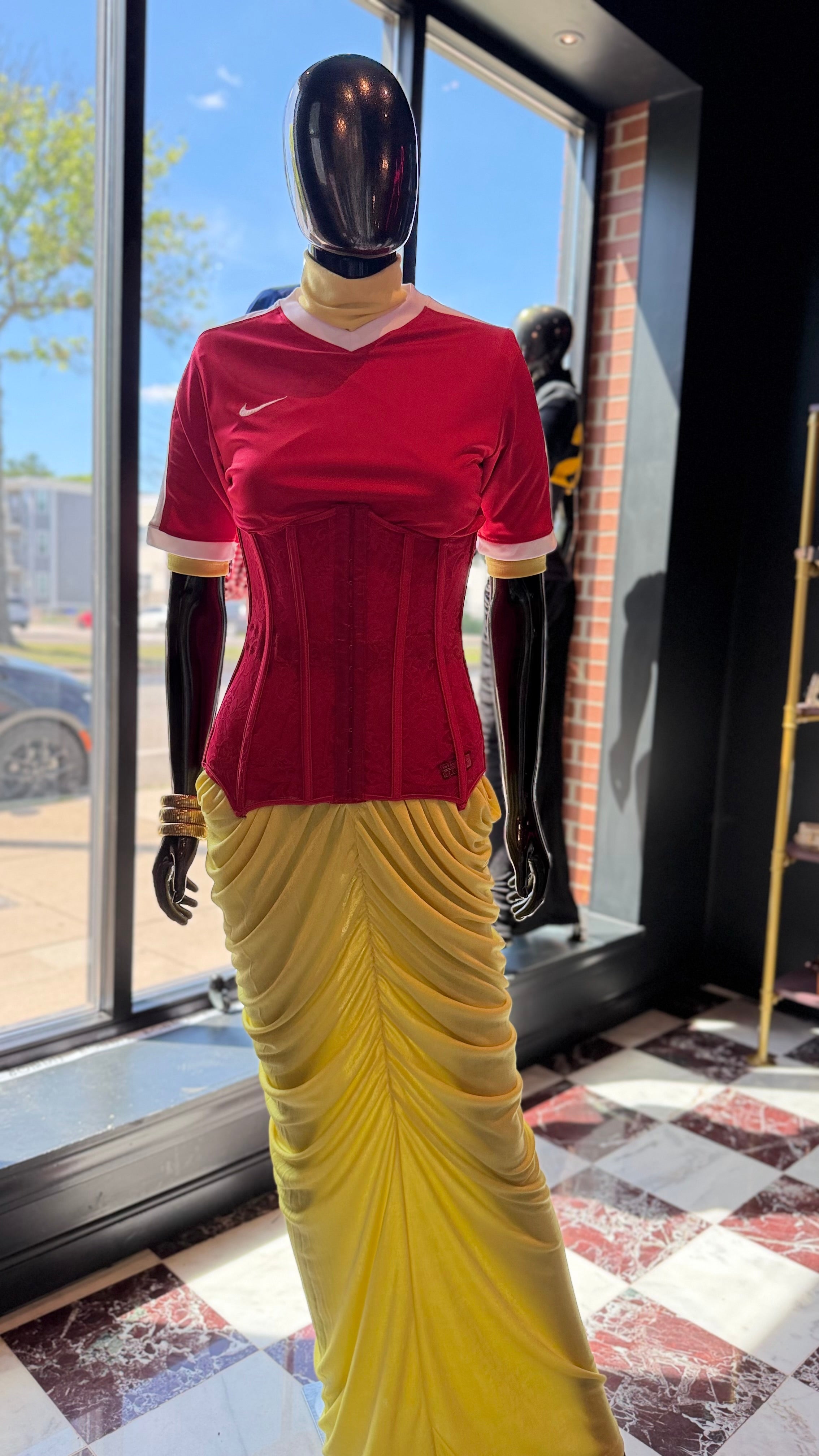 Red Nike V neck shirt