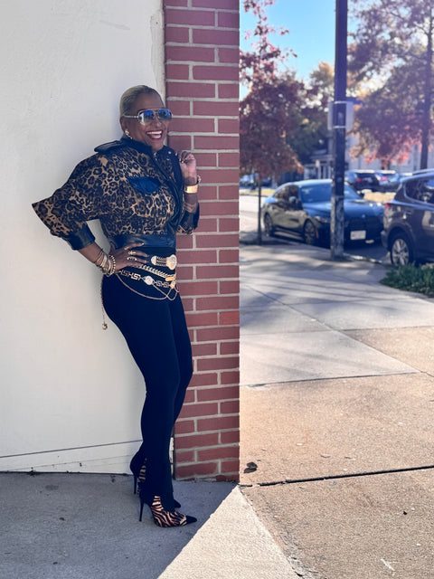 Wild Luxe Cropped Leopard Jacket