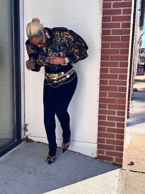 Wild Luxe Cropped Leopard Jacket