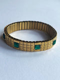 Emerald Grid Bangle