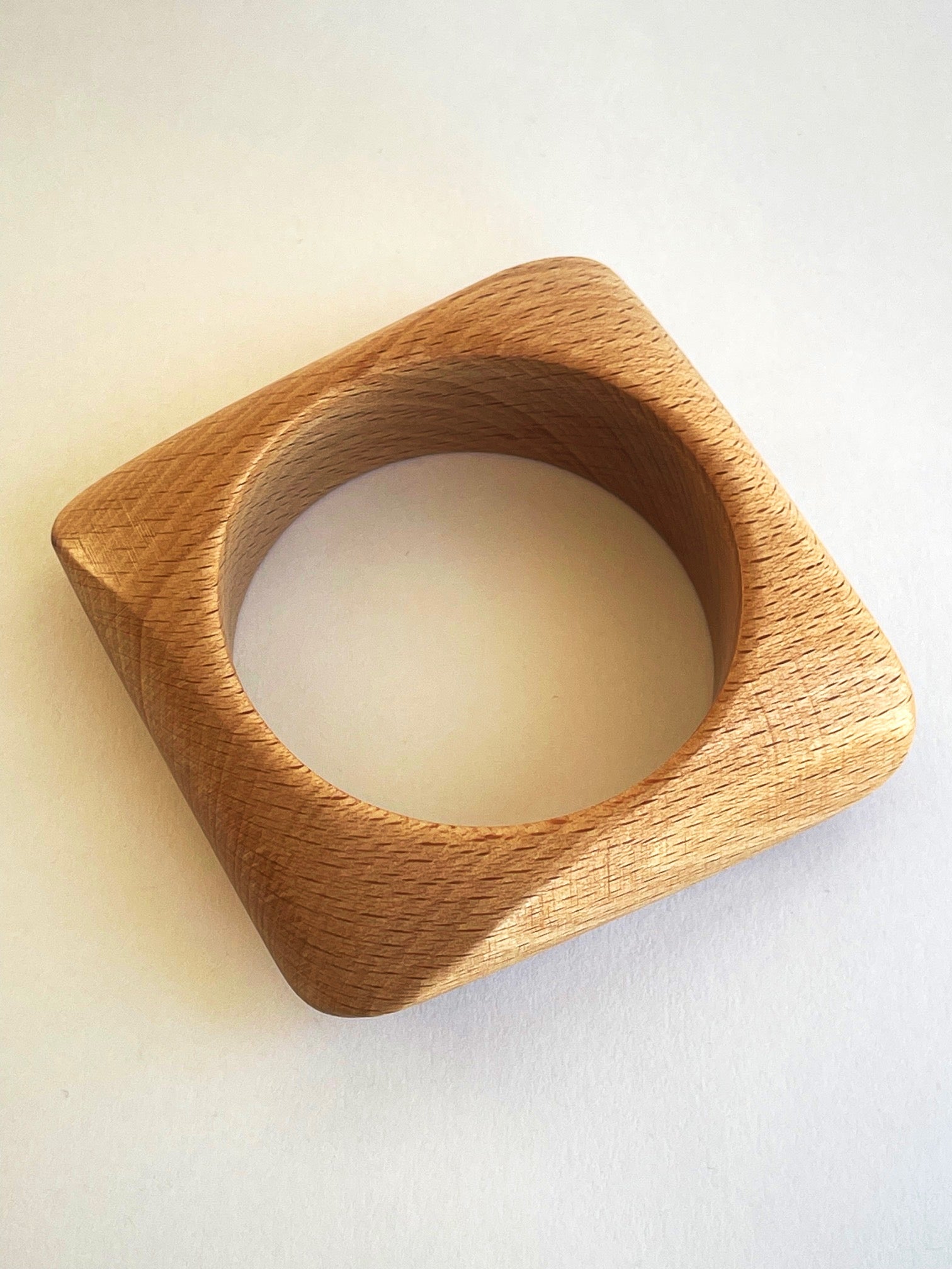 Natural Beech Square Bangle