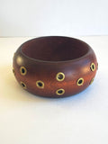 Studded Walnut Bangle