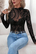 “Velvet Paisley” Sheer Top